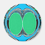 Sky blue superfly design fridge magnets