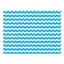 sky blue  white chevrons postcards