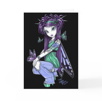 "Sky" Butterfly Rose Tattoo Fairy Card