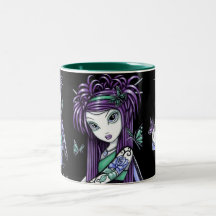 "Sky" Butterfly Rose Tattoo Fairy Mug