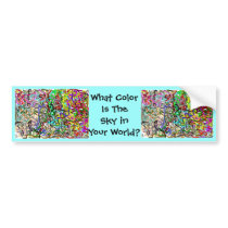 sky colour Bumper Sticker bumper stickers
