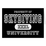 Sky Diving University Dark Greeting Card