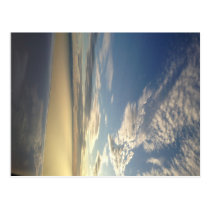 Sky from a plane postcards