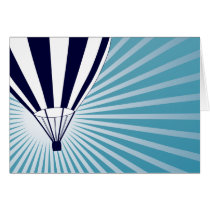 sky high hot air balloon greeting cards