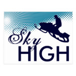 sky high snowmobiling postcard