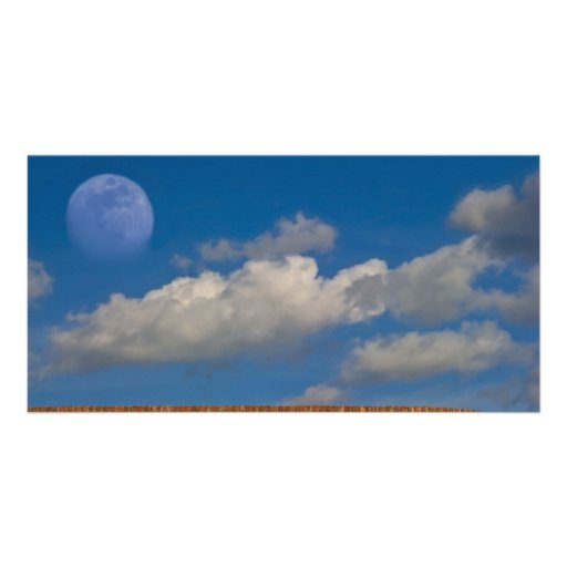 sky, moon, wall picture card