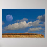 sky, moon, wall print