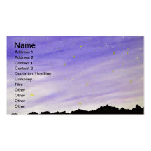 Sky Mountain Night Background Business Card Templates