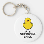 Skydiving Chick Keychains
