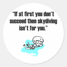 Skydiving Round Sticker
