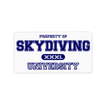 Skydiving University Personalized Address Labels