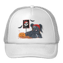 Skye Terrier Pirate for Halloween Trucker Hats