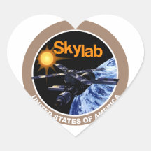 Skylab Program Logo Heart Stickers