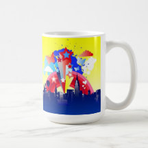 Skyline Celebration Coffee Mugs