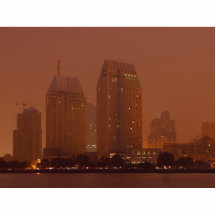 Skyline City Cities Fog Morning 3 Photo Cut Outs