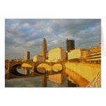 Skyline, Town St. Bridge, Lincoln-LeVeque, Columbu Greeting Card