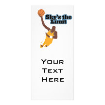 skys the limit basketball vector design rack card design