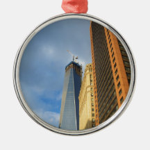 Skyscraper Reflections of New York Christmas Ornaments