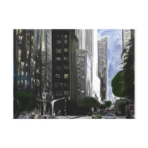 Skyscrapers Stretched Canvas Prints
