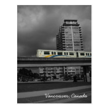 Skytrain - carte postale de Vancouver Canada