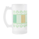 Slainte Flag Shamrock Frosted Glass Mug