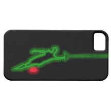 Slalom Water Skier Green Neon iPhone 5 Case