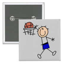 Slam Dunk Basketball - Blue Tshirts and Gifts Buttons