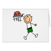 Slam Dunk Basketball Green T-shirts and gifts Cards