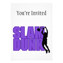 Slam Dunk Basketball Invitations