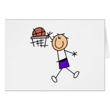 Slam Dunk Purple Basketball Tshirts and Gifts Card