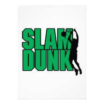 slam dunk text green and black custom announcement