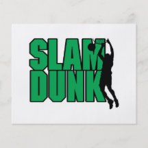 slam dunk text green and black flyer design