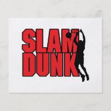 slam dunk text red and black flyer design