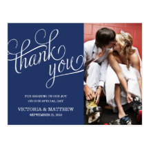 SLANTED | WEDDING THANK YOU POST CARD