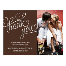 SLANTED | WEDDING THANK YOU POST CARD