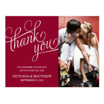 SLANTED | WEDDING THANK YOU POST CARD