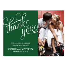 SLANTED | WEDDING THANK YOU POST CARD