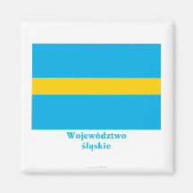 Śląskie - Silesia flag with name Fridge Magnets
