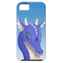 Slate Blue Dragon iPhone 5 Cases