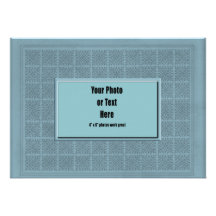 Slate Blue Mosaic Tile Frame - Customizable Announcements