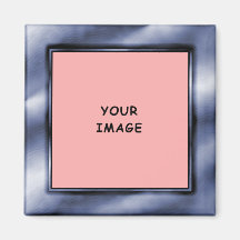 Slate Blue Photo Frame Magnet