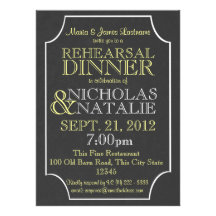 Slate Sign Board Rehearsal Dinner Announcement