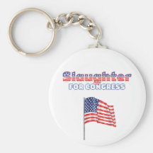 Slaughter for Congress Patriotic American Flag Keychains