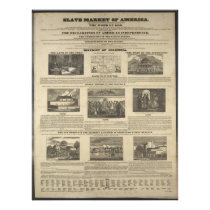 SLAVE MARKET OF AMERICA 1836 Broadside Photo