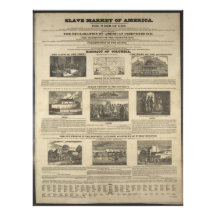 SLAVE MARKET OF AMERICA 1836 Broadside Photo