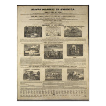 SLAVE MARKET OF AMERICA 1836 Broadside Postcards