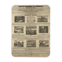 SLAVE MARKET OF AMERICA 1836 Broadside Rectangle Magnet