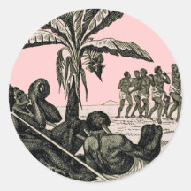 Slaves on Shore Round Stickers