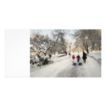 Sledding Central Park Personalized Photo Card