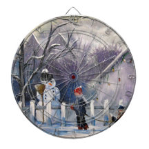 Sledding Christmas Day Dart Board